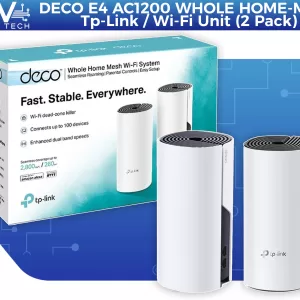 TP-Link Deco E4 (2 Pack) AC1200 Whole-Home Mesh WIFI Unit