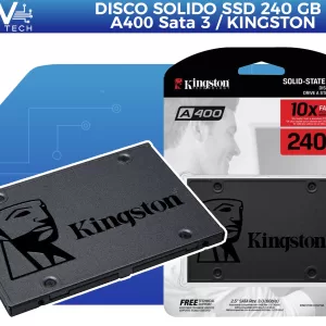 Disco Solido SSD de 240 GB Kingston A400 Sata 3