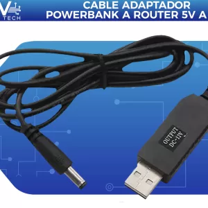 Cable Adaptador para Power Bank a Router 5v a 12v